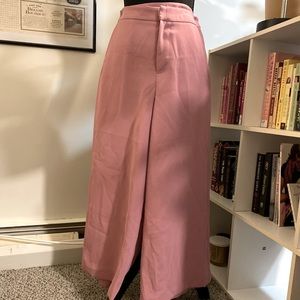 Pink wide leg crop pants